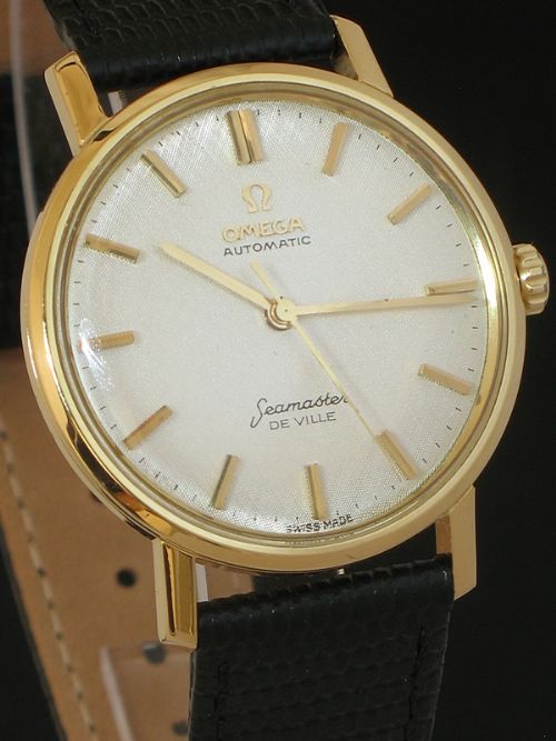 fig 4. STUNNING ORIGINAL SOLID 18CT GOLD OMEGA SEAMASTER DE VILLE AUTOMATIC WITH BOX AND PAPERS
