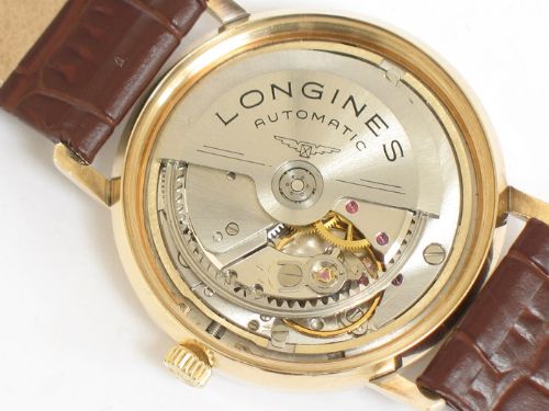 fig 7. SUPERB SOLID 9CT GOLD LONGINES FLAGSHIP AUTOMATIC MENS WATCH WITH BOX AND PAPERS