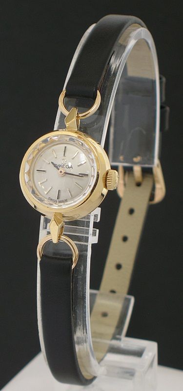 fig 1. VERY PRETTY SOLID 9CT GOLD OMEGA LADIES COCKTAIL WATCH WITH BOX