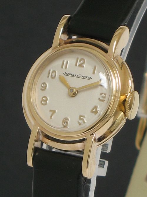 fig 1. LOVELY SOLID 9CT GOLD JAEGER-LECOULTRE LADIES COCKTAIL WATCH C1950