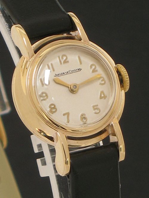 fig 4. LOVELY SOLID 9CT GOLD JAEGER-LECOULTRE LADIES COCKTAIL WATCH C1950