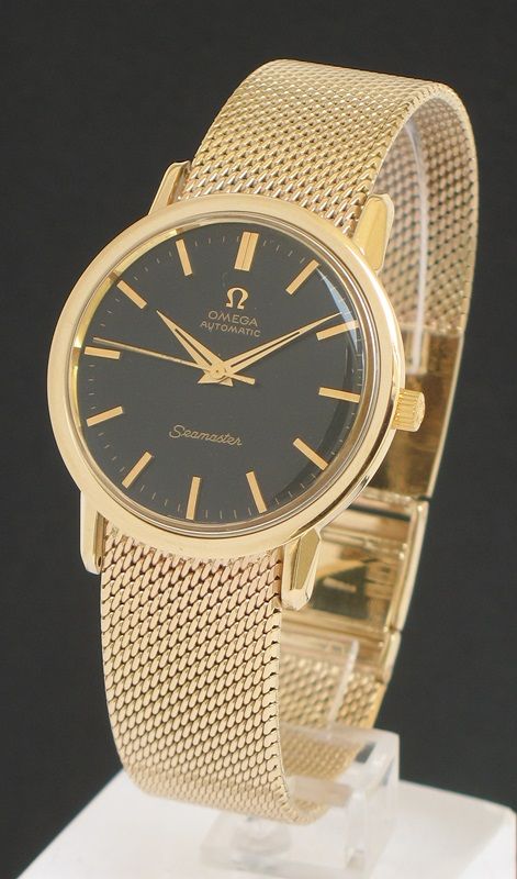 fig 3. SOLID 9CT GOLD OMEGA SEAMASTER AUTOMATIC MENS WATCH