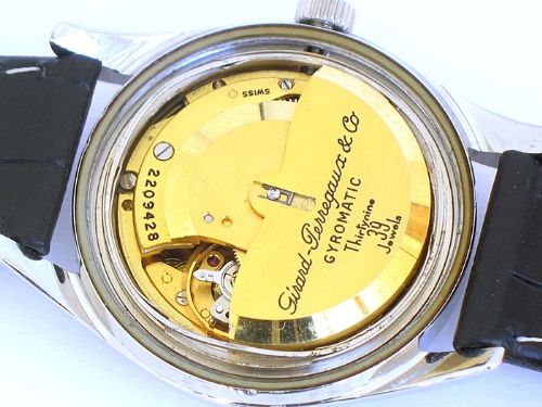 fig 4. SUPERB GIRARD-PERREGAUX GYROMATIC 39 JEWEL AUTOMATIC MENS WATCH