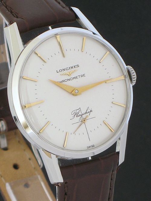fig 4. EXTREMELY RARE LONGINES FLAGSHIP 101 30L CHRONOMETRE MENS WATCH C1955