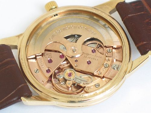 fig 6. SOLID 9CT GOLD OMEGA AUTOMATIC CALIBRE 552 24 JEWEL MENS WATCH