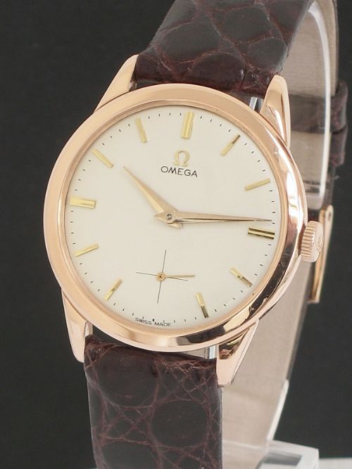 Stunning Solid 18ct 18k Rose Gold Omega Calibre 267 Mens Watch C1958