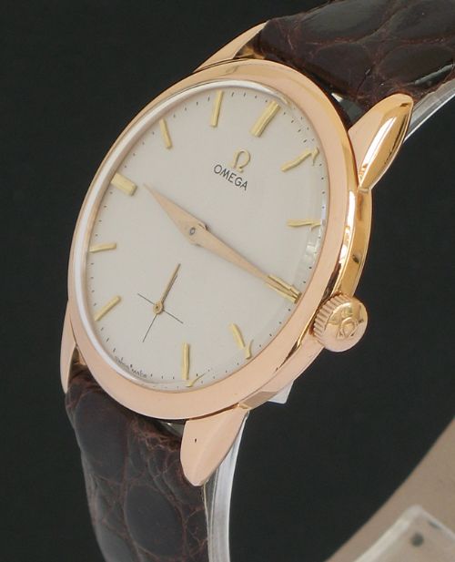 fig 3. STUNNING SOLID 18CT 18K ROSE GOLD OMEGA CALIBRE 267 MENS WATCH C1958
