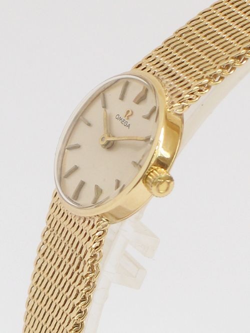 fig 1. BEAUTIFUL SOLID 9CT GOLD LADIES OMEGA COCKTAIL WATCH
