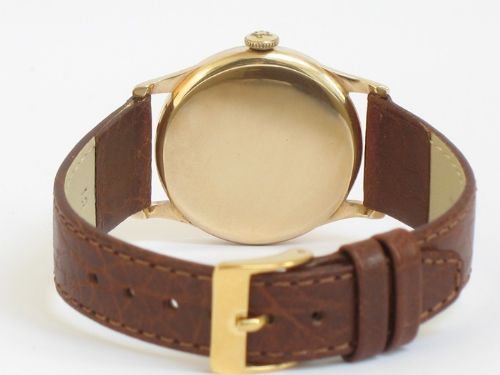 fig 7. SUPERB SOLID 9CT GOLD LONGINES RECORD MENS WATCH WITH BOX AND PAPERS C1960