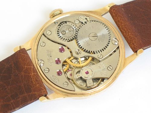 fig 8. SUPERB SOLID 9CT GOLD LONGINES RECORD MENS WATCH WITH BOX AND PAPERS C1960