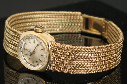 fig 5. BEAUTIFUL SOLID 9CT GOLD OMEGA LADIES COCKTAIL WATCH 