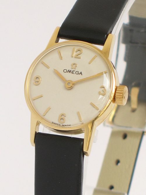 fig 1. SOLID 18CT GOLD OMEGA LADIES COCKTAIL WATCH
