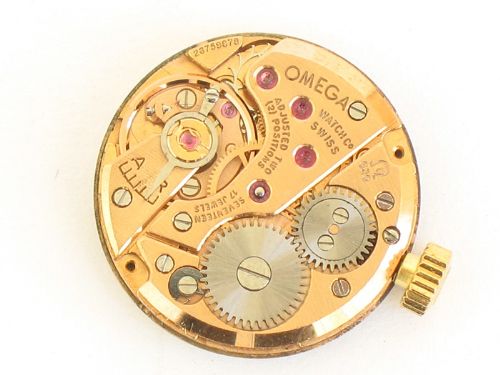 fig 6. SOLID 18CT GOLD OMEGA LADIES COCKTAIL WATCH