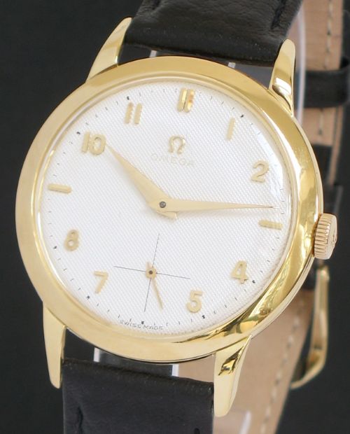 fig 2. STUNNING ORIGINAL SOLID 18CT GOLD OMEGA TRESOR OVERSIZE MENS WATCH C1952-53