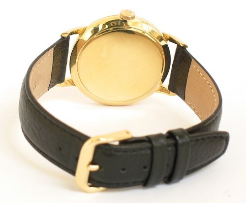 fig 5. STUNNING ORIGINAL SOLID 18CT GOLD OMEGA TRESOR OVERSIZE MENS WATCH C1952-53