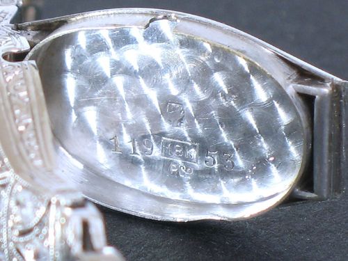 fig 9. LOVELY SOLID 18CT WHITE GOLD AND DIAMOND OMEGA ART DECO COCKTAIL WATCH C1920