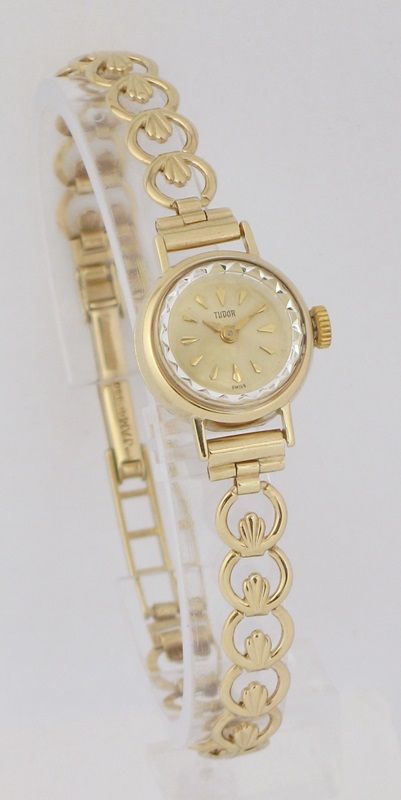 fig 1. PRETTY SOLID 9CT GOLD ROLEX TUDOR LADIES COCKTAIL WATCH