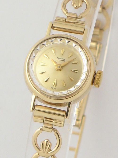 fig 3. PRETTY SOLID 9CT GOLD ROLEX TUDOR LADIES COCKTAIL WATCH
