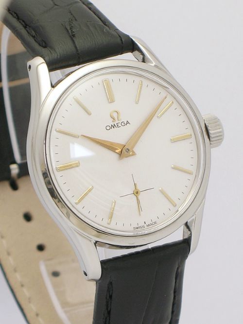 fig 2. SUPERB STAINLESS STEEL OMEGA CALIBRE 266 MENS WATCH C1952