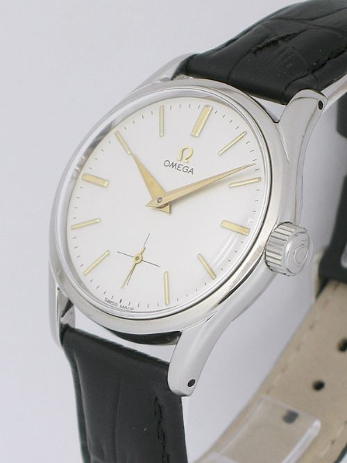 fig 4. SUPERB STAINLESS STEEL OMEGA CALIBRE 266 MENS WATCH C1952