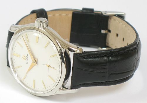 fig 6. SUPERB STAINLESS STEEL OMEGA CALIBRE 266 MENS WATCH C1952