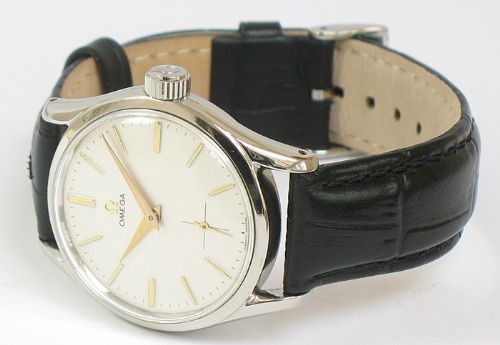fig 7. SUPERB STAINLESS STEEL OMEGA CALIBRE 266 MENS WATCH C1952