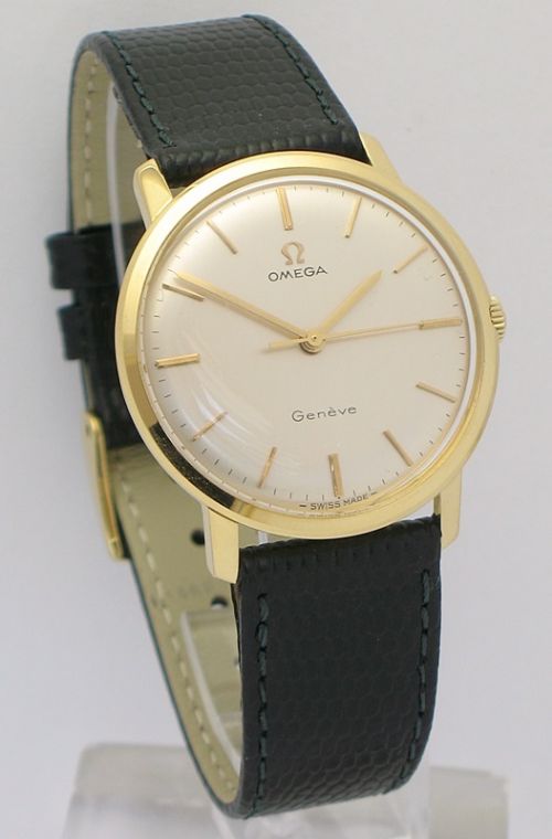 Superb Original Solid 18ct Gold Omega Geneve Mens Watch with Box