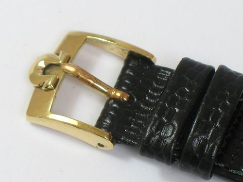 fig 5. SUPERB ORIGINAL SOLID 18CT GOLD OMEGA GENEVE MENS WATCH WITH BOX