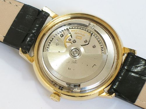 fig 8. 18ct 18k gold longines flagship calibre 341 automatic with date mens watch c1960