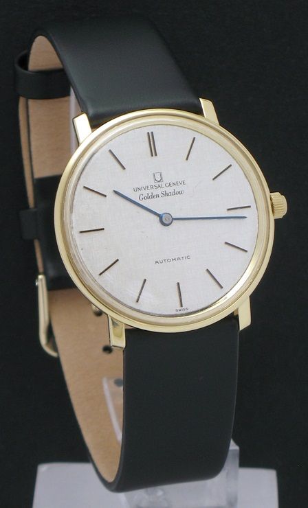 fig 4. INCREDIBLY RARE SOLID 18CT UNIVERSAL GENEVE GOLDEN SHADOW AUTOMATIC MICROROTOR POLEROUTER MENS WATCH
