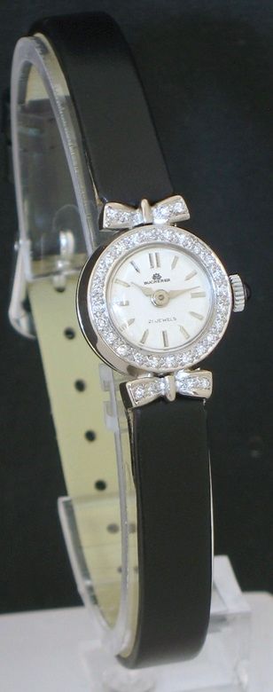 Very Pretty Solid 18ct White Gold and Diamond Ladies Cocktail Watch by Bucherer