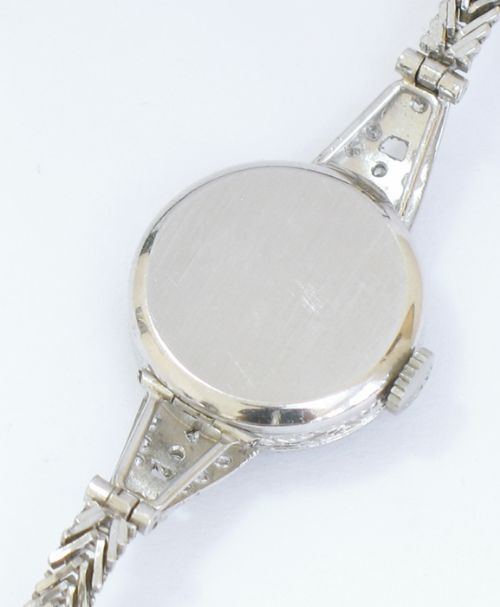fig 7. STUNNING PLATINUM AND DIAMOND VERTEX REVUE ART DECO LADIES COCKTAIL WATCH C1950