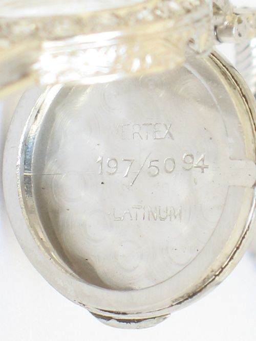 fig 10. STUNNING PLATINUM AND DIAMOND VERTEX REVUE ART DECO LADIES COCKTAIL WATCH C1950