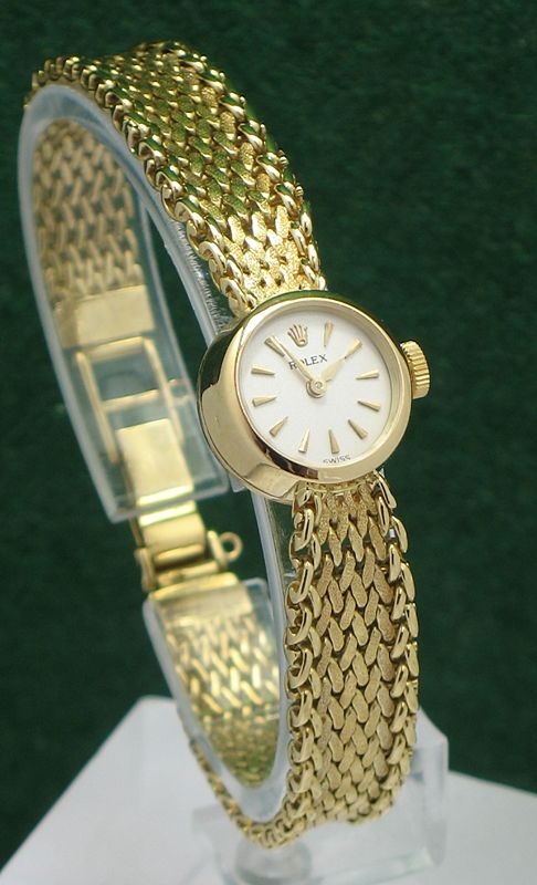 fig 1. BEAUTIFUL SOLID 18CT 18K GOLD ROLEX LADIES COCKTAIL WATCH WITH ORIGINAL BOX C1950