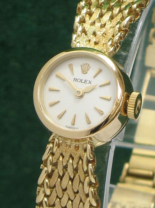 fig 2. BEAUTIFUL SOLID 18CT 18K GOLD ROLEX LADIES COCKTAIL WATCH WITH ORIGINAL BOX C1950