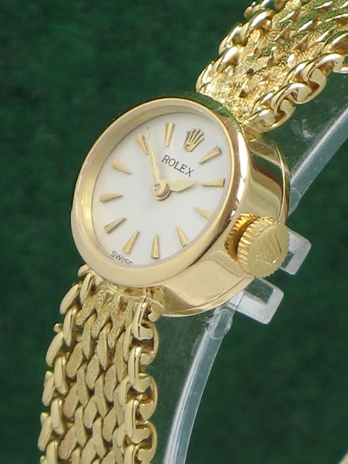 fig 3. BEAUTIFUL SOLID 18CT 18K GOLD ROLEX LADIES COCKTAIL WATCH WITH ORIGINAL BOX C1950