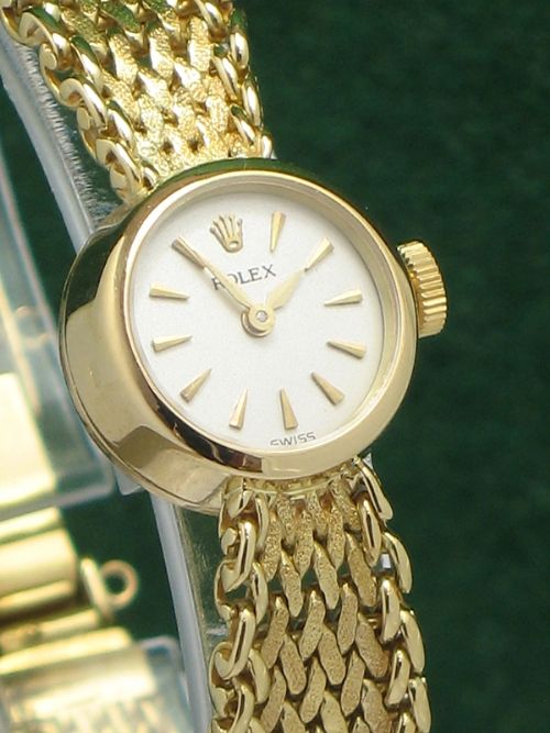 fig 4. BEAUTIFUL SOLID 18CT 18K GOLD ROLEX LADIES COCKTAIL WATCH WITH ORIGINAL BOX C1950