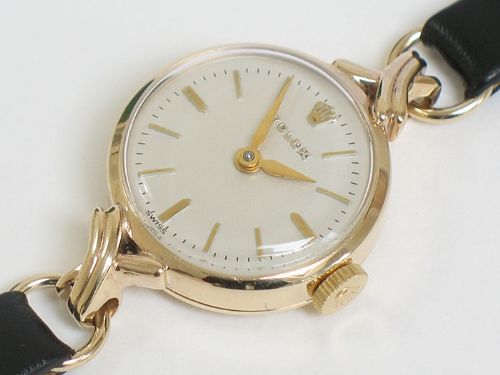 fig 5. PRETTY SOLID 9CT GOLD ROLEX LADIES COCKTAIL WATCH C1960