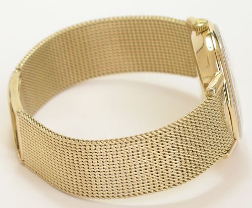 fig 5. STUNNING SOLID 9CT GOLD OMEGA DE VILLE AUTOMATIC WITH DATE MENS WATCH WITH ORIGINAL BOX
