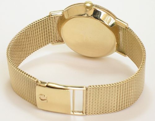 fig 6. STUNNING SOLID 9CT GOLD OMEGA DE VILLE AUTOMATIC WITH DATE MENS WATCH WITH ORIGINAL BOX