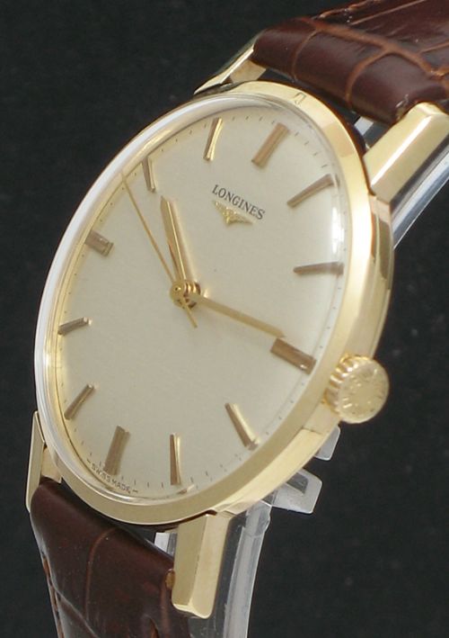 fig 2. STUNNING ORIGINAL SOLID 9CT GOLD LONGINES 6942 HF MENS WATCH
