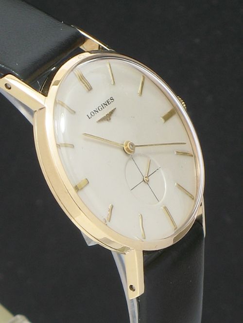 fig 4. ORIGINAL LONGINES SOLID 9CT GOLD MENS DRESS WATCH