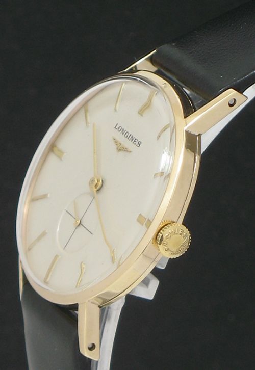 fig 5. ORIGINAL LONGINES SOLID 9CT GOLD MENS DRESS WATCH