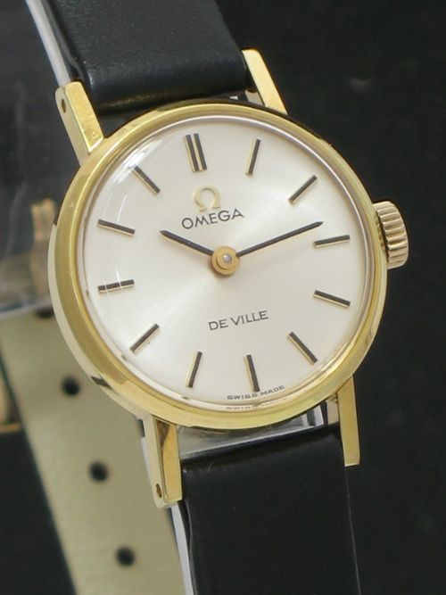 fig 3. LOVELY OMEGA DE VILLE GOLD PLATED LADIES WATCH