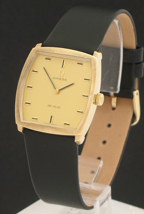 Rare Original Solid 9ct Gold Omega De Ville Art Deco Mens Watch