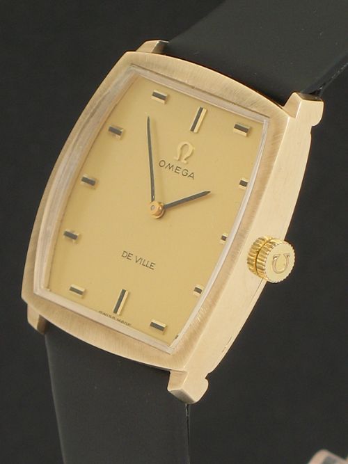 fig 2. RARE ORIGINAL SOLID 9CT GOLD OMEGA DE VILLE ART DECO MENS WATCH