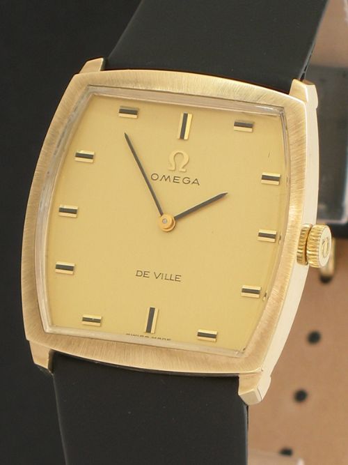 fig 3. RARE ORIGINAL SOLID 9CT GOLD OMEGA DE VILLE ART DECO MENS WATCH