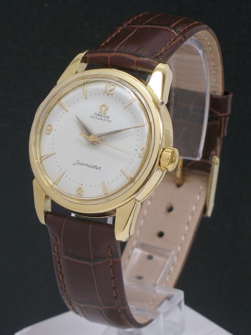 Stunning Original Solid 18ct 18k Gold Omega Seamaster Automatic Mens Watch with Box C1959
