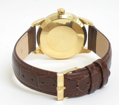 fig 3. STUNNING ORIGINAL SOLID 18CT 18K GOLD OMEGA SEAMASTER AUTOMATIC MENS WATCH WITH BOX C1959