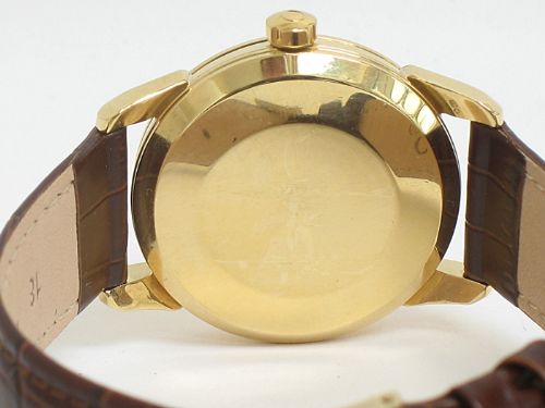 fig 4. STUNNING ORIGINAL SOLID 18CT 18K GOLD OMEGA SEAMASTER AUTOMATIC MENS WATCH WITH BOX C1959
